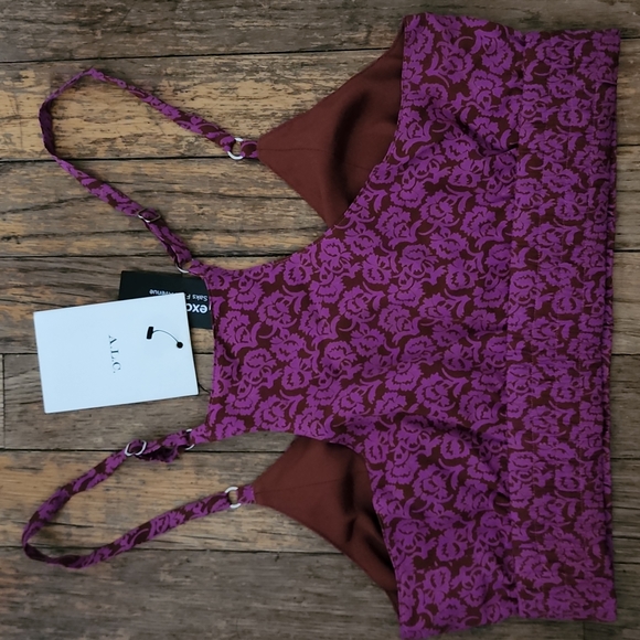 New! A.L.C. Titus Linen Printed Bra - Picture 2 of 3